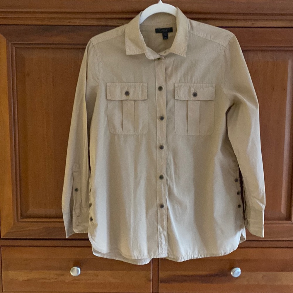 Tan shirt